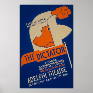 Poster L'affiche 1940 de dictateur Farce WPA