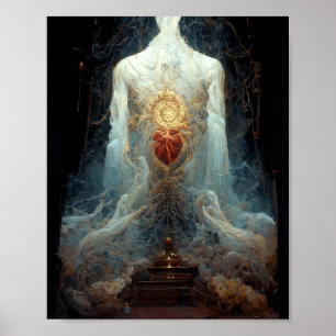 Poster L'affiche Art Sci-Fi de l'Imaginaire du sanctuaire