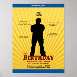 Poster L'affiche de cinéma d'anniversaire (Garçon)