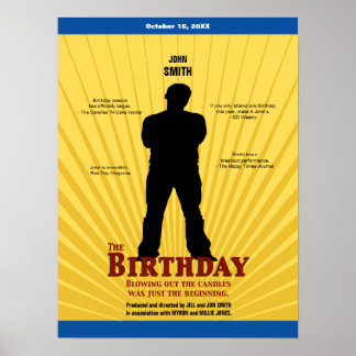 Poster L'affiche de cinéma d'anniversaire (Garçon)