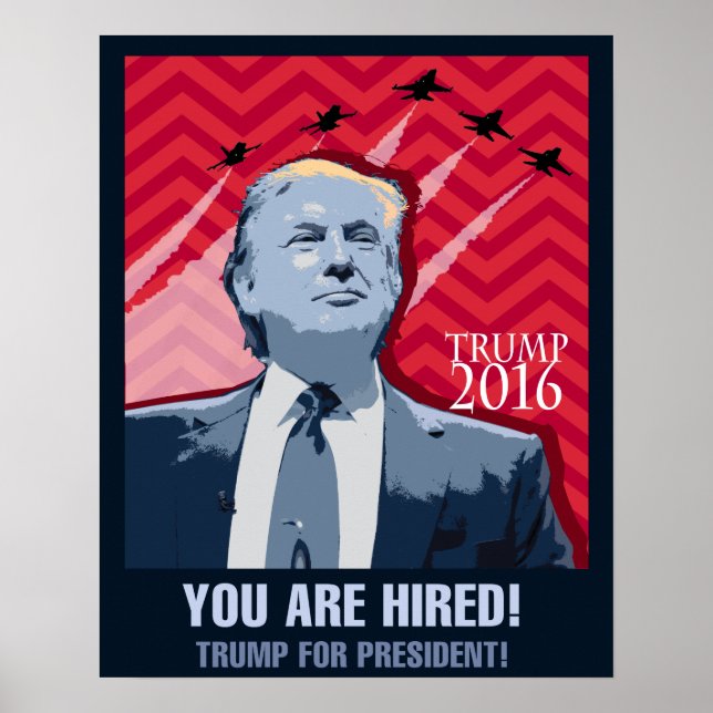 Poster L'affiche de Donald Trump pour le président 2016 (Devant)