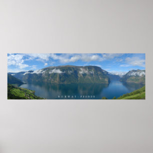 Poster L'affiche de fjords de la Norvège