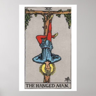 Poster L'affiche de la carte de tir pour homme pendu