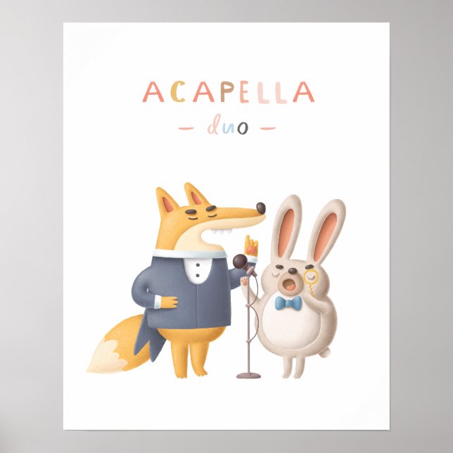 Poster L'affiche de la nurserie du duo a cappella d'anima (Devant)