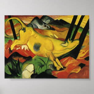 Poster L'affiche de la vache jaune