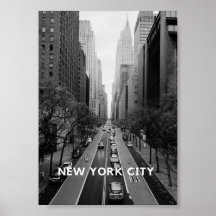 L'affiche de New York en noir et blanc