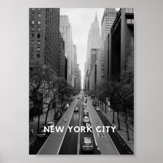 Poster L'affiche de New York en noir et blanc