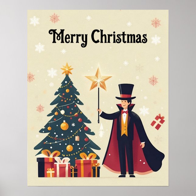 Poster L'affiche de Noël et du magicien (Devant)