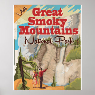 Poster L'affiche de voyage des Great Smoky Mountains.