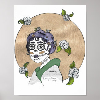 Poster L'affiche de Wallart Geisha Halloween