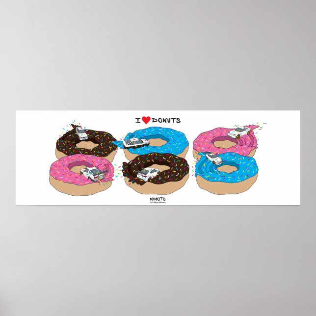 Poster L'affiche des collecteurs "I Love Donuts" (Devant)