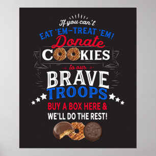 Poster L'affiche des cookies fait un don aux troupes