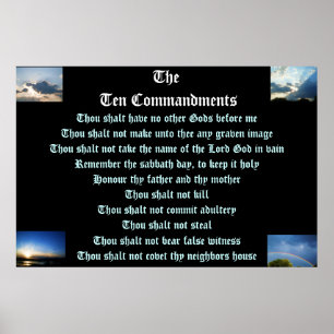 Poster L'affiche des dix COMMANDEMENTS