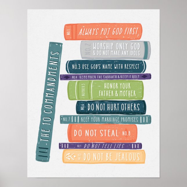 Poster L'affiche des dix commandements (Devant)