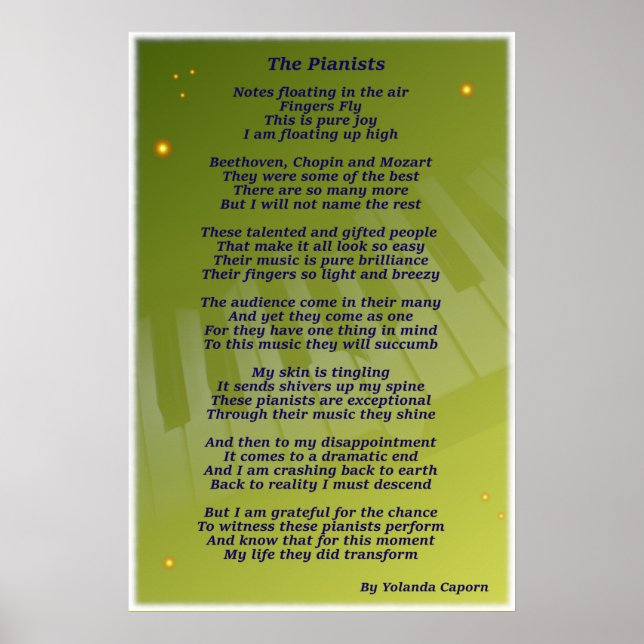 Poster L'affiche des pianistes (Devant)