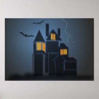 Poster L'affiche d'halloween de la maison
