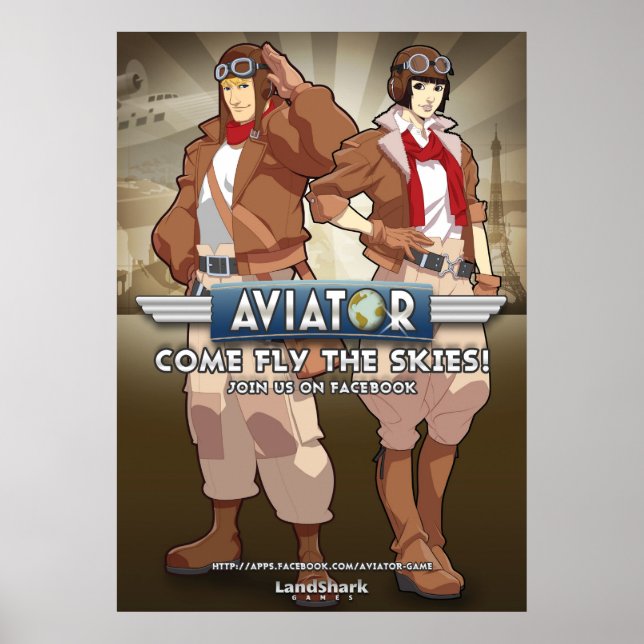 Poster L'affiche du jeu Facebook de Aviator (Devant)