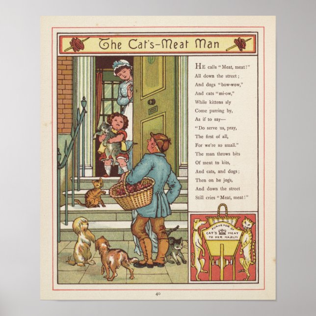 Poster L'affiche du marchand de viande pour chats (Devant)