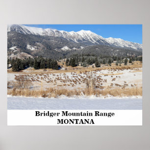 Poster L'affiche du mont Bridger dans le Montana