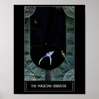 Poster L'affiche du tarot inversé du magicien
