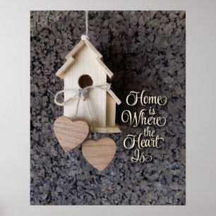Poster L'affiche "La maison c'est là où le coeur est"