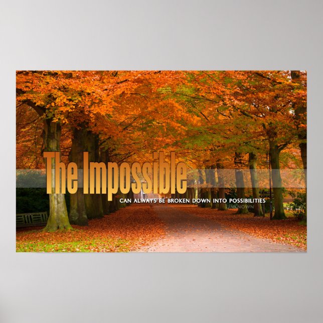Poster L'affiche Motivationnelle Impossible (Devant)