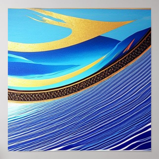 Poster L'affiche Oiseau et Vague (Devant)