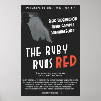 Poster L'affiche rouge Ruby Runs - 11x17"