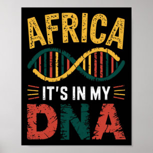 Poster L'Afrique Est Dans Mon Adn Patrimoine Africain Fiè
