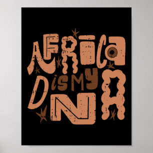 Poster L'Afrique Est Mon Adn Black Histoire Mois Hommes F