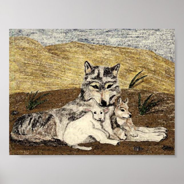 Poster L'Agneau Va Allonger Avec Le Loup (Devant)