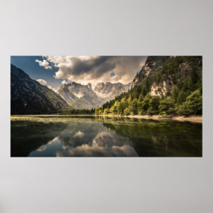 Poster Lago Di Landro Dürrensee, Italie