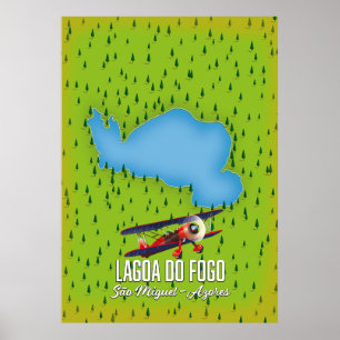 Poster Lagoa do Fogo São Miguel Azores carte