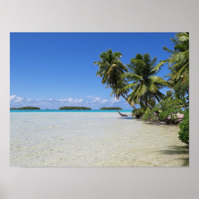 Poster Lagon bleu de Rangiroa (Devant)
