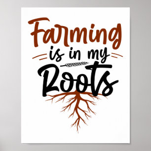 Poster L'agriculture est à mes racines Agriculture