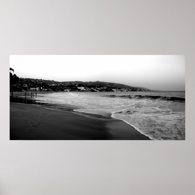 Poster Laguna Beach B&W (Devant)