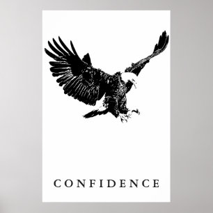 Poster L'aigle blanc noir Motivation confiance