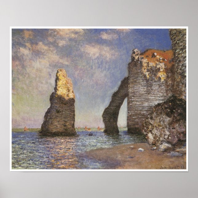 Poster L'aiguille, Etretat, 1885 (Devant)