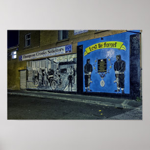 Poster Laissé nous oublions des peintures murales Belfast