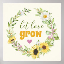 Laisser l'amour grandir Fleur sauvage de tournesol
