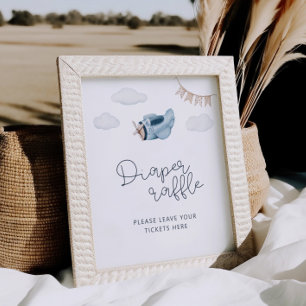 Poster Laisser L'Aventure Commencer Baby shower Déchets R
