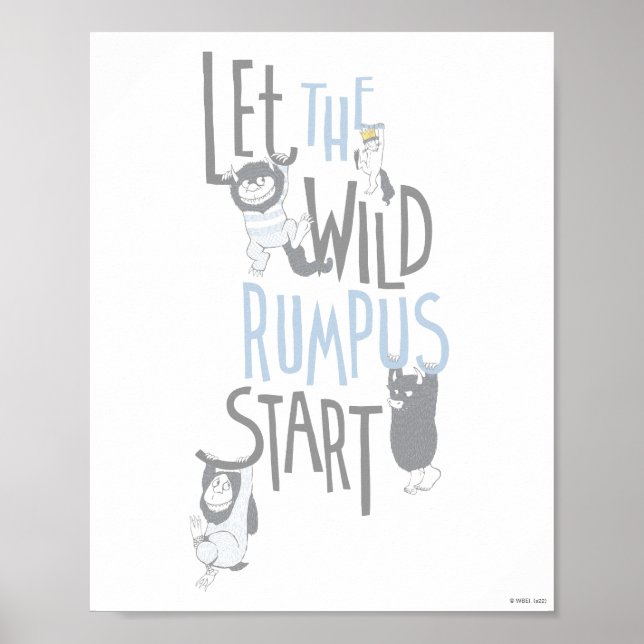 Poster Laisser le Rumpus sauvage commencer - Bleu (Devant)
