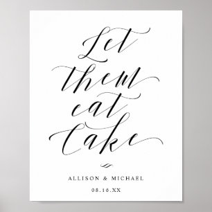 Poster Laisser-Les Manger Cake Script Réception Panneau