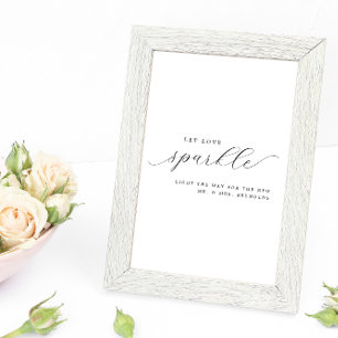 Poster Laisser Love Sparkle Mariage Sparkler Envoyer Désa