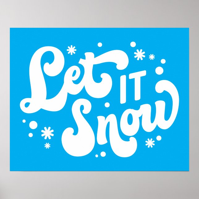 Poster Laisser neiger hiver design (Devant)