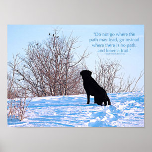 Poster Laisser un sentier - Citation inspirante - Black L