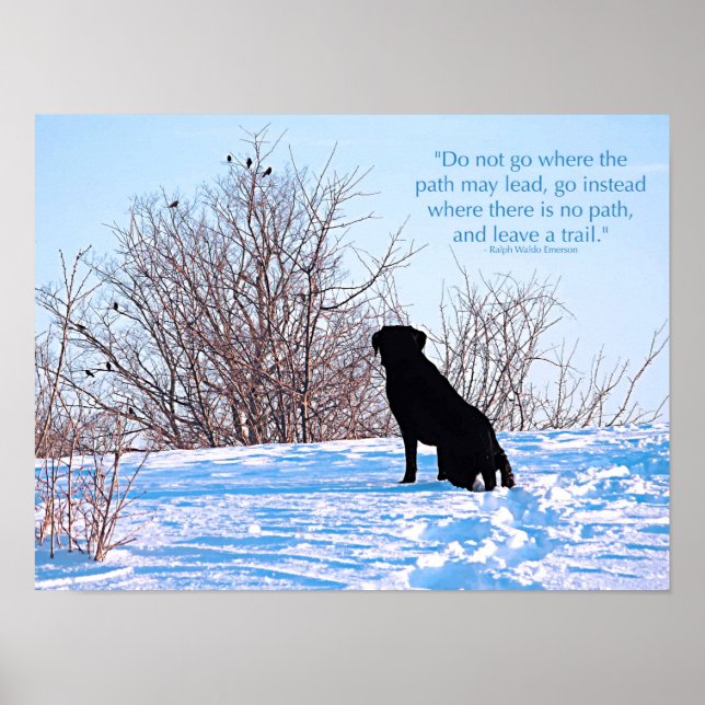 Poster Laisser un sentier - Citation inspirante - Black L (Devant)