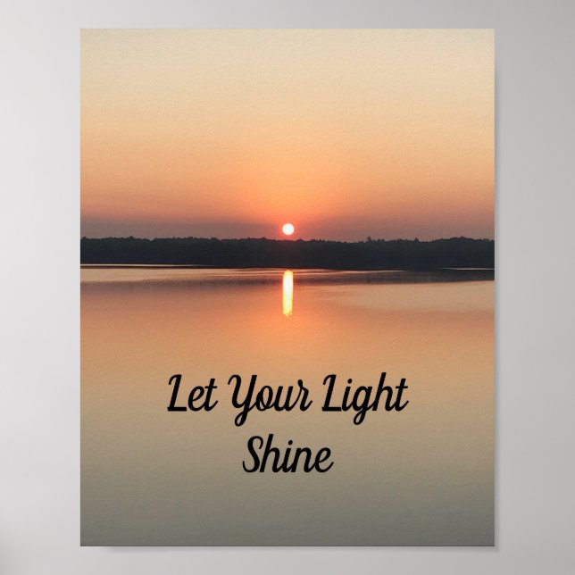 Poster Laisser votre lumière briller Sunset Inspiration P (Devant)