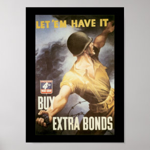 Poster Laissez-Em L'Avoir La Seconde Guerre Mondiale