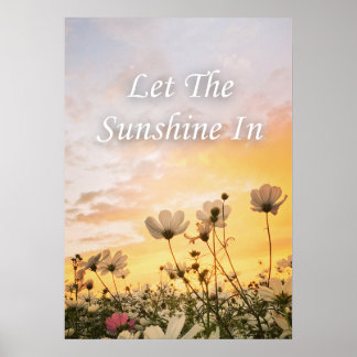 Poster Laissez entrer le soleil. Inspirant